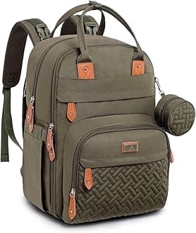 BabbleRoo Diaper Bag Backpack, Baby Nappy Changing Bags Multifunction Waterproof Travel Back Pack