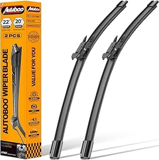 AUTOBOO 22"+20" Windshield Wipers Replacement for Ford Mustang 2010-2021 2022 2023 2024,Lincoln MKZ 2013-2020 -Original Factory Quality (Pack of 2)