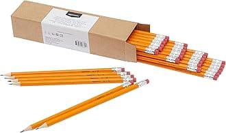 Wood-Cased #2 HB School Pencils with Erasers for Writing and Drawing, Pre-sharpened, Soft Strong Lead, Orange, 30 Count
