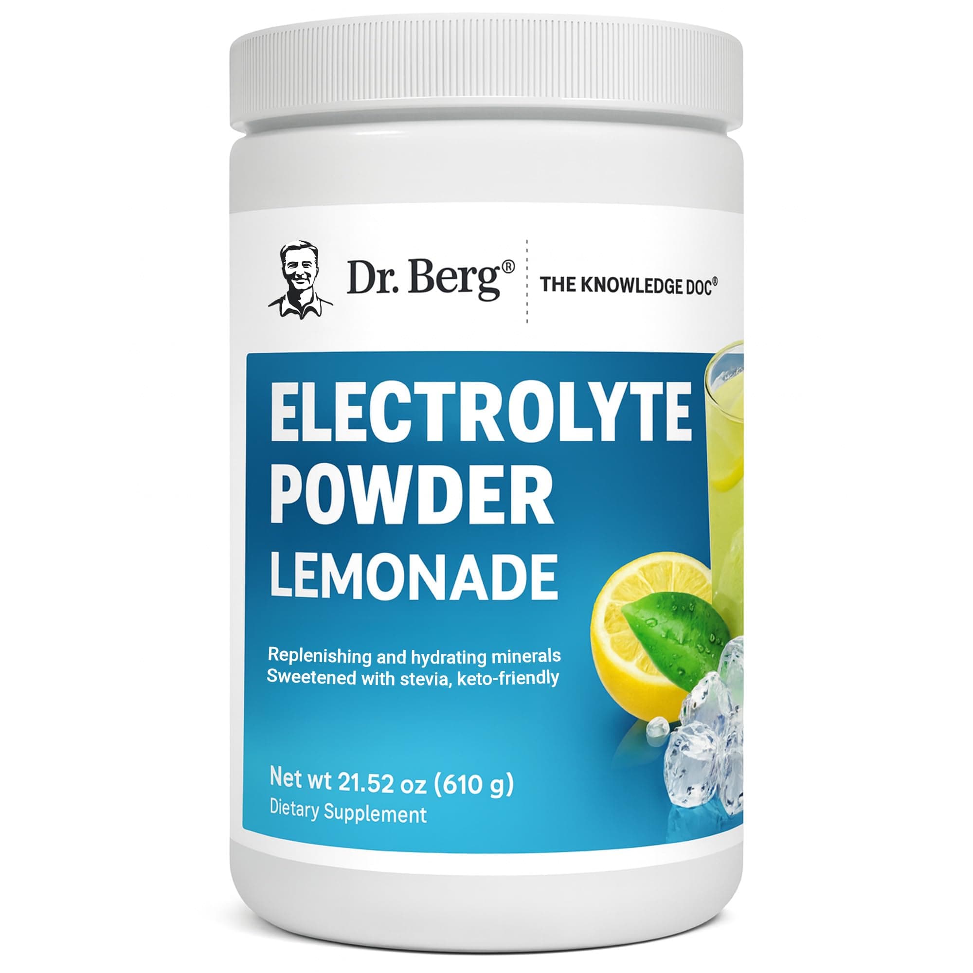 - Dr. Berg Zero Sugar Hydration Keto Electrolyte Powder - Enhanced w/ 1000 mg of Potassium & Real Pink Himalayan Salt (NOT Table Salt) - Lemonade Flavor Hydration Drink Mix Supplement - 100 Servings