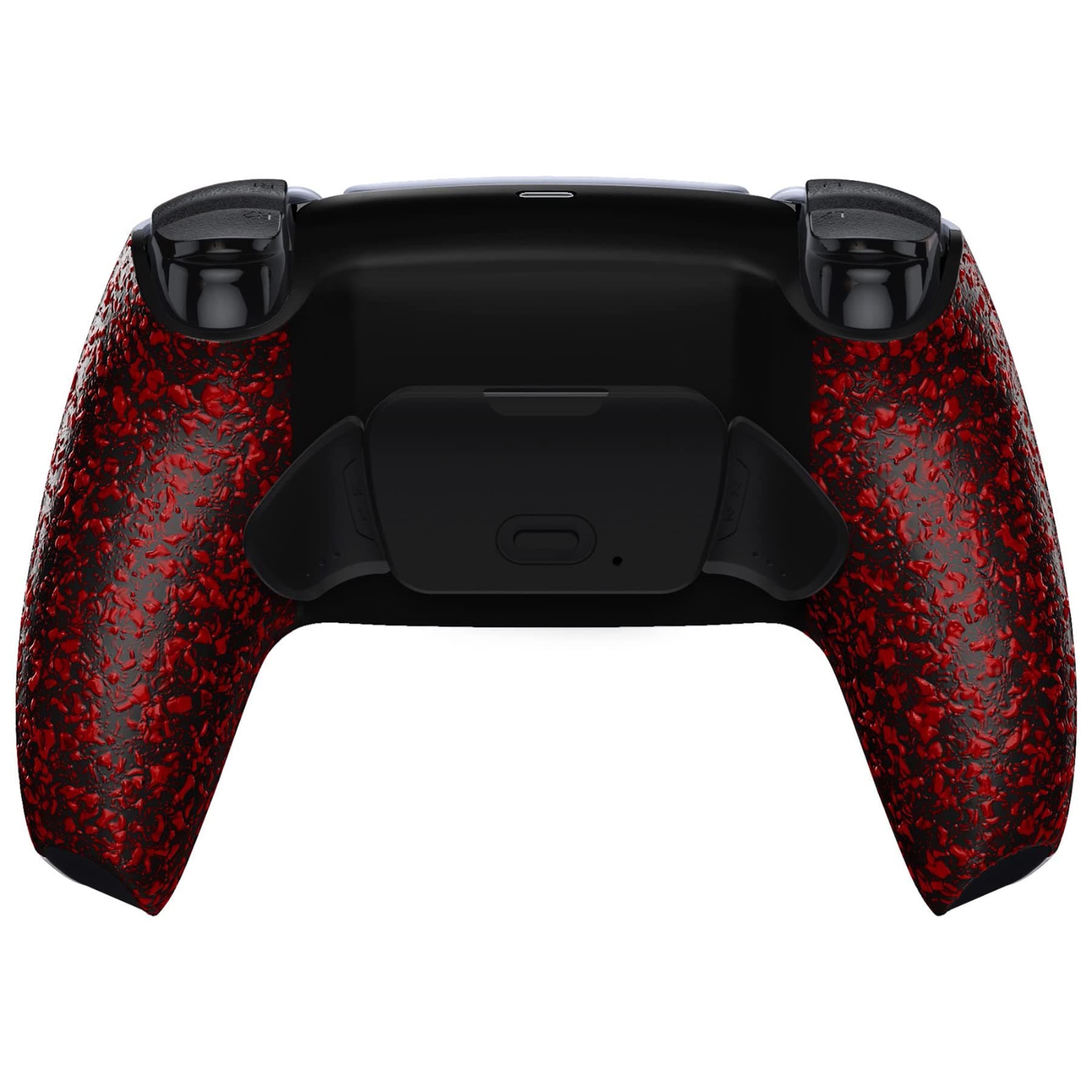 eXtremeRate Textured Red Back Paddles Programable RISE Remap Kit for PS5 Controller BDM-030 040 050, Upgrade Board & Redesigned Back Shell & Back Buttons Attachment for PS5 Controller - NO Controller