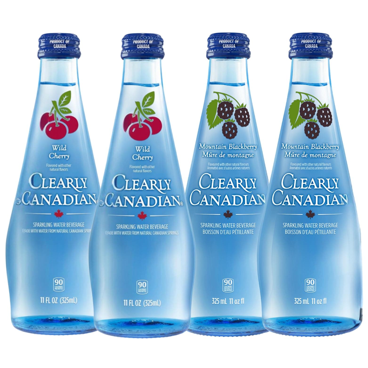 Sparkling Water 4 pack (2 Blackberry, 2 Cherry)