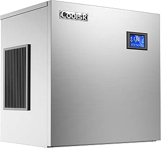 Coolski Commercial Ice Maker 350LBS/Day, Top Portion of Ice Machine, Clear Ice Cubes/Air Cooling/22 Inch Wide/Stainless Steel