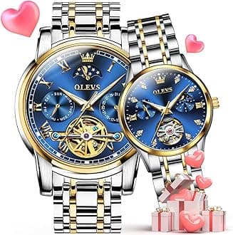 OLEVS Ladies Luxury Gold Silver Stainless Steel Quartz Watch Waterproof Date