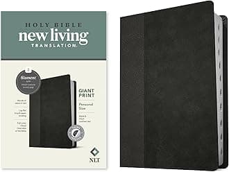 NLT Personal Size Giant Print Bible, Filament Edition, Black: NLT, Black/Onyx, Leatherlike, Filament Enabled Edition Red Letter, Personal Size Giant Print Bible Imitation Leather – Large Print, 12 Feb. 2021