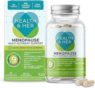 & Menopause Multi-Nutrient Support - for Wellbeing During Menopause - 1 Month Supply of Menopause Supplements - 60 Tablets - Vegan