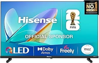 Hisense 40" 40E5QTUK QLED FHD Smart TV - Quantum Dot Colour, Full HD, Dolby Atmos, Sports Mode, Games Mode, Dual Position Stand with Freely, Disney +, YouTube, Netflix