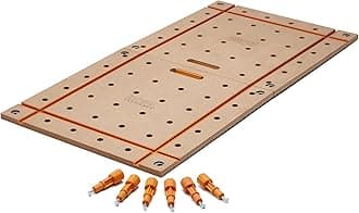 BORA Centipede Folding T-Track Table Top for Bora Centipede Work Stand Saw Horses - 24 Inch x 48 Inch 3/4" Dog Holes - Includes Wood Top + 6 Quick-Twist Locks for a Portable, Quick Setup, CK24T