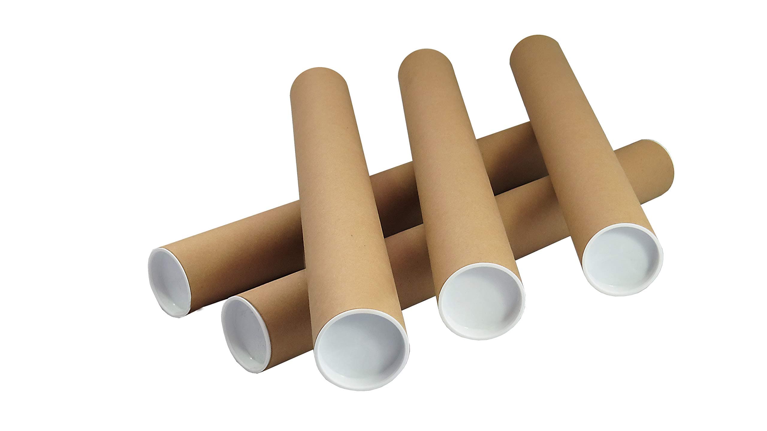 Globe Packaging 5 x A2 QUALITY POSTAL TUBES POSTER 460mm x 50mm ROLLS + END CAPS