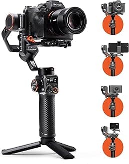 hohem iSteady MT2 3-Axis Gimbal Stabilizer for Mirrorless/Pocket/Action Camera & Smartphone, OLED Display, 1.2KG Max Payload