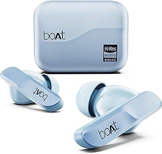 Boat Airdopes 800 HiDef, Hi-Res Audio LDAC, 4Mic ENx, App Support, ASAP Charge, IPX5, Low Latency, Dual Pairing, BTv5.3, Bluetooth TWS in Ear Earbuds Wireless Earphones (Aazure Blue)