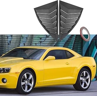 for Camaro 2010-2015 LS LT RS SS GTS Quarter Side Window Scoop Louvers ABS Window Scoop Cover Vent Lambo GT Style