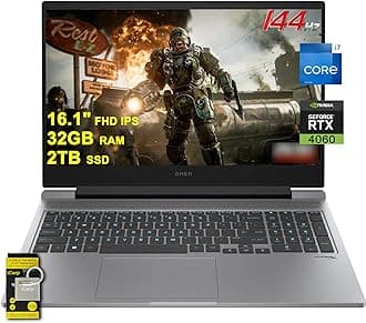 HP Omen 16 Gaming Laptop 16.1" FHD IPS 144Hz Intel 16-core i7-14650HX (>i9-13900HX) 32GB RAM 2TB SSD GeForce RTX 4060 RGB Backlit Thunderbolt FHD Privacy Camera Fast Charging Win11 w/ICP Accessory