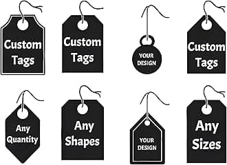 100 pcs Custom Hang Tags,Personalized Your Logo and Text Price Tags Jewelry Hang Tags Labels (Any Size&Any Quantity)