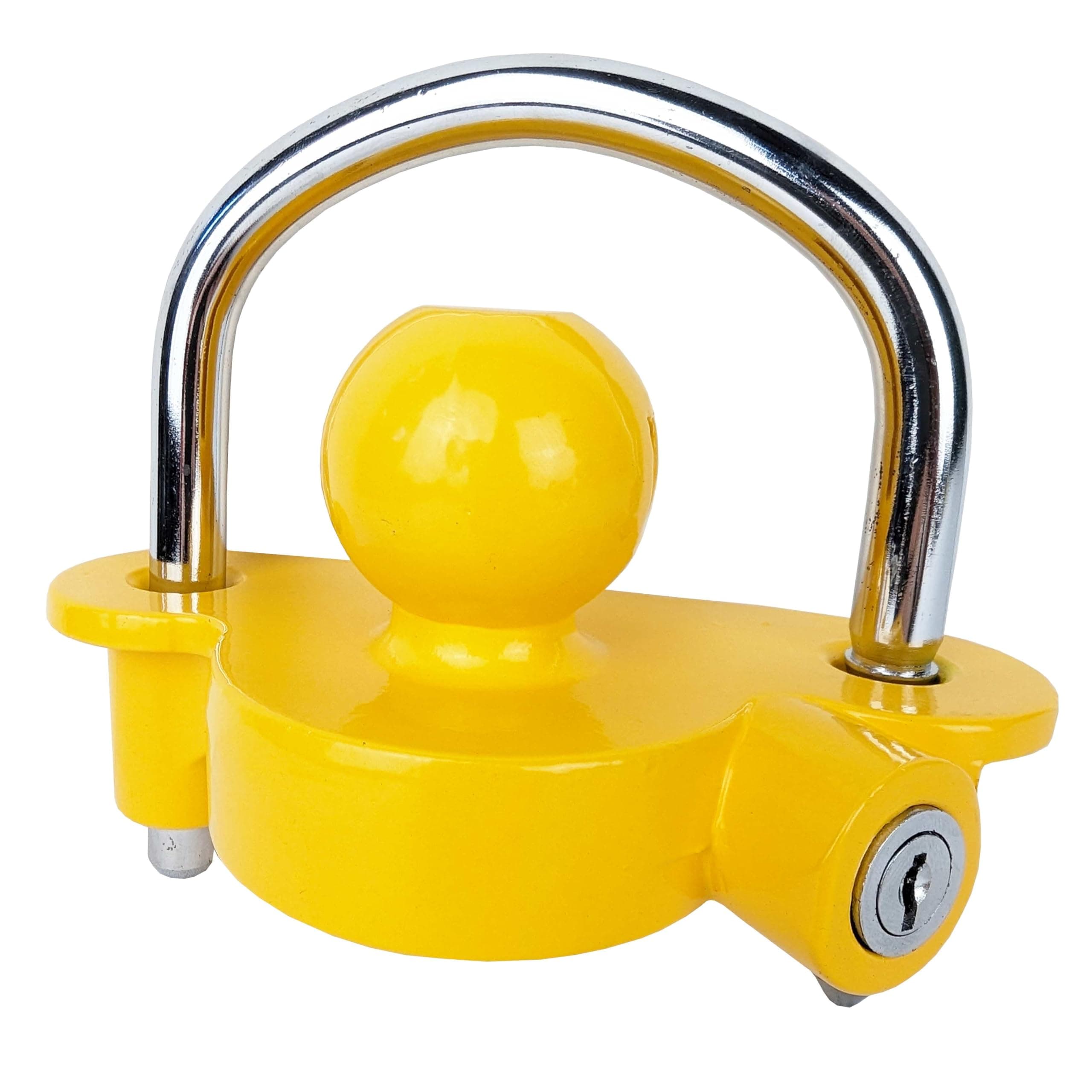 Universal Tow Ball Trailer Hitch Lock Security Kit for Caravan - Anti-Theft Coupling Lock With 2 Keys
