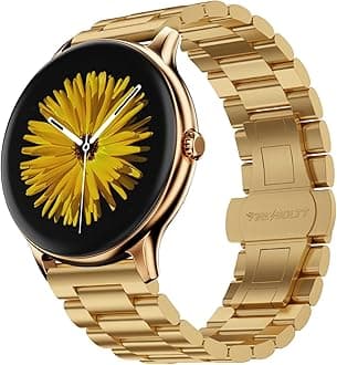 Fire‑Boltt Phoenix Pro Round Smart Watch 1.39″ Display with Bluetooth Calling, AI Voice Assistant, SpO2 & Heart Rate Monitor, 120+ Sports Modes,IP67 Waterproof Metal Smart Watch for Men & Women - Gold