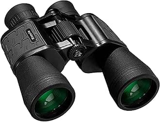KREVIA 10x50 Field 6.5° Long Eye Relief Waterproof Fog Proof Binoculars for Adults | Telescopic Durbin for Bird Watching Trekking BAK4 Optical Outdoor Hunting Camping(10x50 Waterproof Binoculars-N)