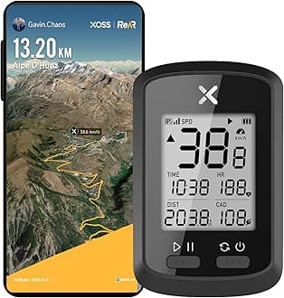 G+ GPS Bike Computer, Bluetooth ANT+ Cycling Computer, Wireless Bicycle Speedometer Odometer with LCD Display, Waterproof MTB Tracker Fits All Bikes Electric Bike (XOSS APP Support)