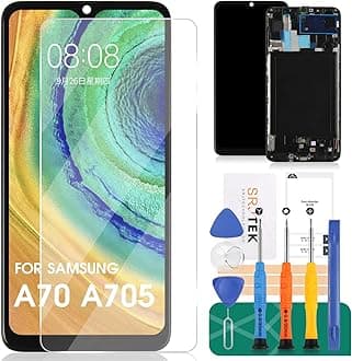 Incell for Samsung Galaxy A70 Screen Replacement for Samsung A70 LCD for Samsung A70 Display for Samsung A70 Digitizer SM-A705W SM-A705FN Touch Screen Assembly Repair Parts Black with Frame