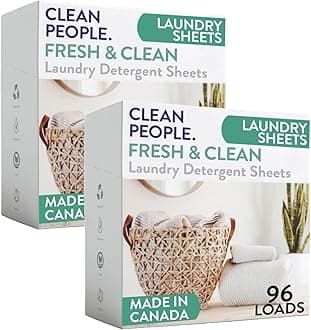 The Clean People Laundry Detergent Sheets - Laundry Soap - Ultra Concentrated, Recyclable Packaging, Stain Fighting - Fresh Scent, 192 Pack