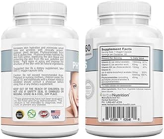 Herbal Nutrition Phytoceramides Rice Based with Biotin Vitamin A C D and E, 4 Bottle Pack 40mg