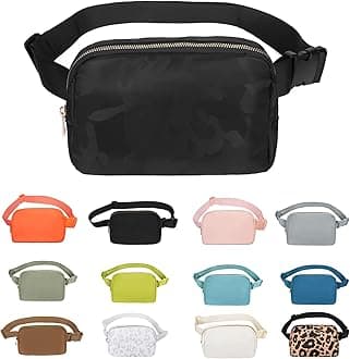 Fanny Pack For Women And Men Crossbody Bag Belt Bag with Adjustable Strap Graduation Gifts Camo Black