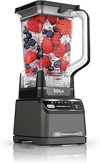 Ninja Professional Blender | Smoothie Blender, Drink Mixer, Grinder, Ice Crusher | Total Crushing™ Technology, Auto-iQ™ Smart Presets, Professional 1200W Power, XL 72oz Pitcher | Dark Grey | BR201AMZ
