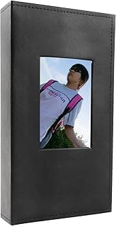 Fabric Photo Album 4x6 300 Pockets,Large Capacity Photo Book Slip-in Picture Albums,Fabric Linen Cover Picture Books,Black,1Pack