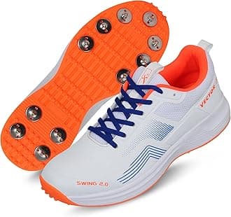 Swing 2.0 Cricket Shoes for Men & Boys Sports Shoes Lightweight Upper with TPU Fusing, EVA Midsole with Rubber Oustole Cricket Practice/Professional