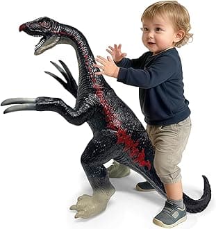 Large Dinosaur Toys- 29" Therizinosaurus Soft Dinosaur Toys for Kids 3-5, Big Inflatable Dino for Boys Girls, Toddler Party Favors Birthday Gifts