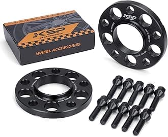 KSP PERFORMANCE 5X120mm Wheel Spacers, 2PCS 15mm Hubcentric Forged Spacer for E36 E46 E90 E92 E60 318i 323i 325i 328i 330i 335i 525i 545i Thread Pitch M12x1.5 Hub Bore 72.56mm