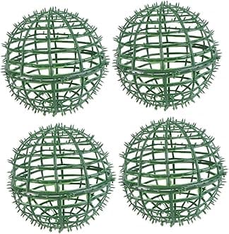 Diy Topiary Ball Frame 20Cm Plastic Flower Arrangement Ball Stand for Wedding Garden Party Floral Sphere Support Rack 4 Pack