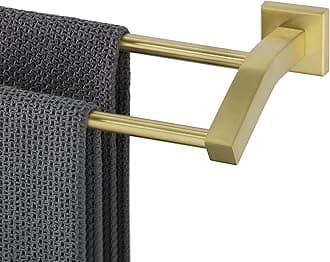 AliseBath Double Towel Bars Towel Racks for Bathroom Lavatory,Wall Mount Towel Holder Heavy Duty SUS304 Stainless Steel Towel Hanger Towel Rail,Brushed Gold Finish,24 Inch