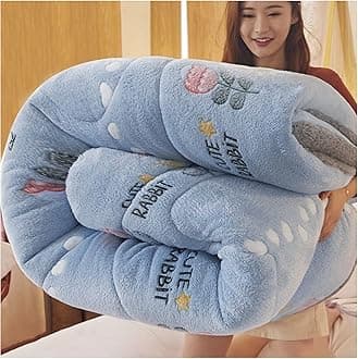 RRNAR Down Duvet, Cashmere Quilt, Quilt/quilts, Comforter, Winter Quilt Thicken Lamb Cashmere Duvet for All Seasons, Soft and Durable Heavy Quilts, Machine Washable,I,200x230cm(4kg) [Energy Class A]