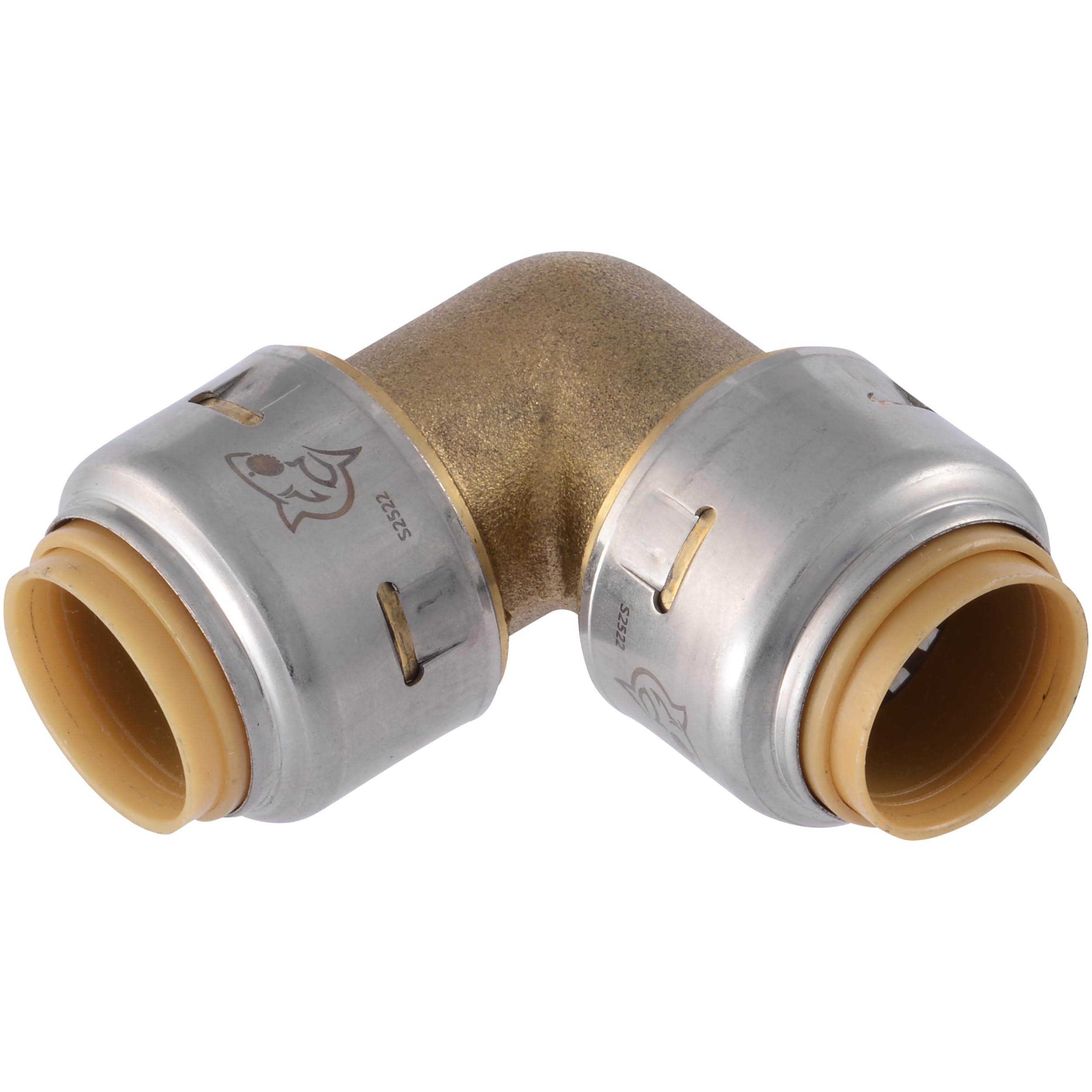 SharkBite Max 1/2 Inch 90 Degree Elbow, Push to Connect Brass Plumbing Fitting, PEX Pipe, Copper, CPVC, PE-RT, HDPE, UR248A