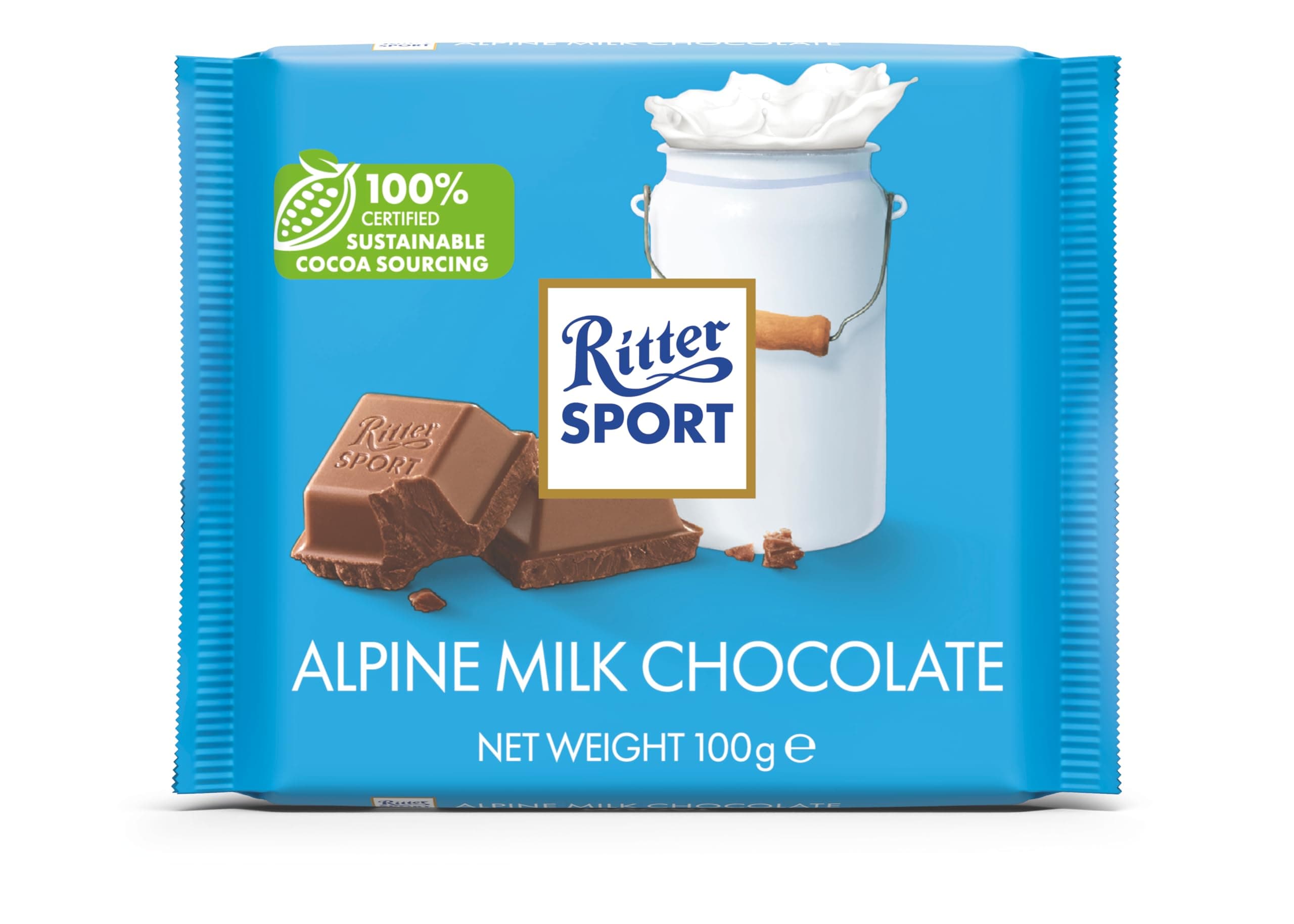 Ritter Sport Alpine Milk Chocolate Bar 100g
