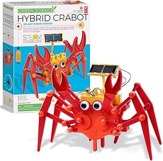 4M 403448 Green Science Hybrid Crabot-Solar Power Crawling Crab Kit-for Kids Ages 5+, Multi Coloured