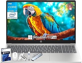 HP 15.6" Touchscreen Laptop for Student & Business, Microsoft Office Lifetime License, Intel 12th Gen Core i3-1215U, 16 GB RAM, 512 GB SSD, Intel UHD Graphics, Fast Charge, HD Camera, Windows 11 Pro