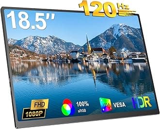 UPERFECT Portable Monitor 18.5 Inch Portable Monitor 1080P FHD IPS Screen 100% sRGB 300Nit Matte Monitor with Mini HDMI &Type-C Port, Second Monitor for Laptop/PC/Phone/Xbox/PS3/4/5