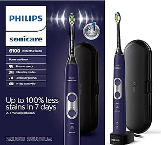 Sonicare Philips ProtectiveClean 6100 Rechargeable Electric Power Toothbrush, Deep Purple, HX6471/03
