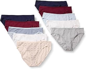 Women's Breathable Cotton Bikini Brief Underwear with Full Coverage, Multipacks