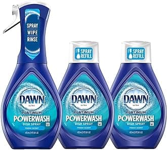 Dawn Powerwash Starter Kits, Dish Spray, Dish Detergent, Fresh Scent Bundle, Spray Bottle, 2 Refillsâ€¦