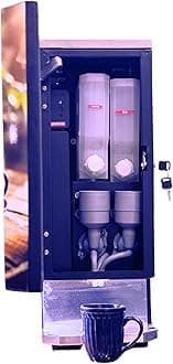 CHAI TEA POINT Tea & Coffee Coffee Vending Machine 2 Lane | Fully Automatic | For Offices, Shops and Smart Homes | Make 2 Varieties of Coffee Tea with Premix | No Milk Required