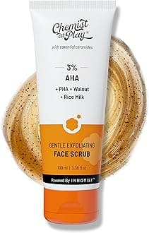Chemist At Play Gentle Exfoliating Face Scrub with Mandelic Acid & Walnuts | Removes Dead Skin & Blackheads | Detans |Gives Instant Glow| Face Scrub for Women & Men | 100ml