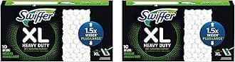 SwifferSweeper Heavy Duty Multi-Surface Dry Cloth Refills for Floor Sweeping and Cleaning, 10 count, Pack of 2