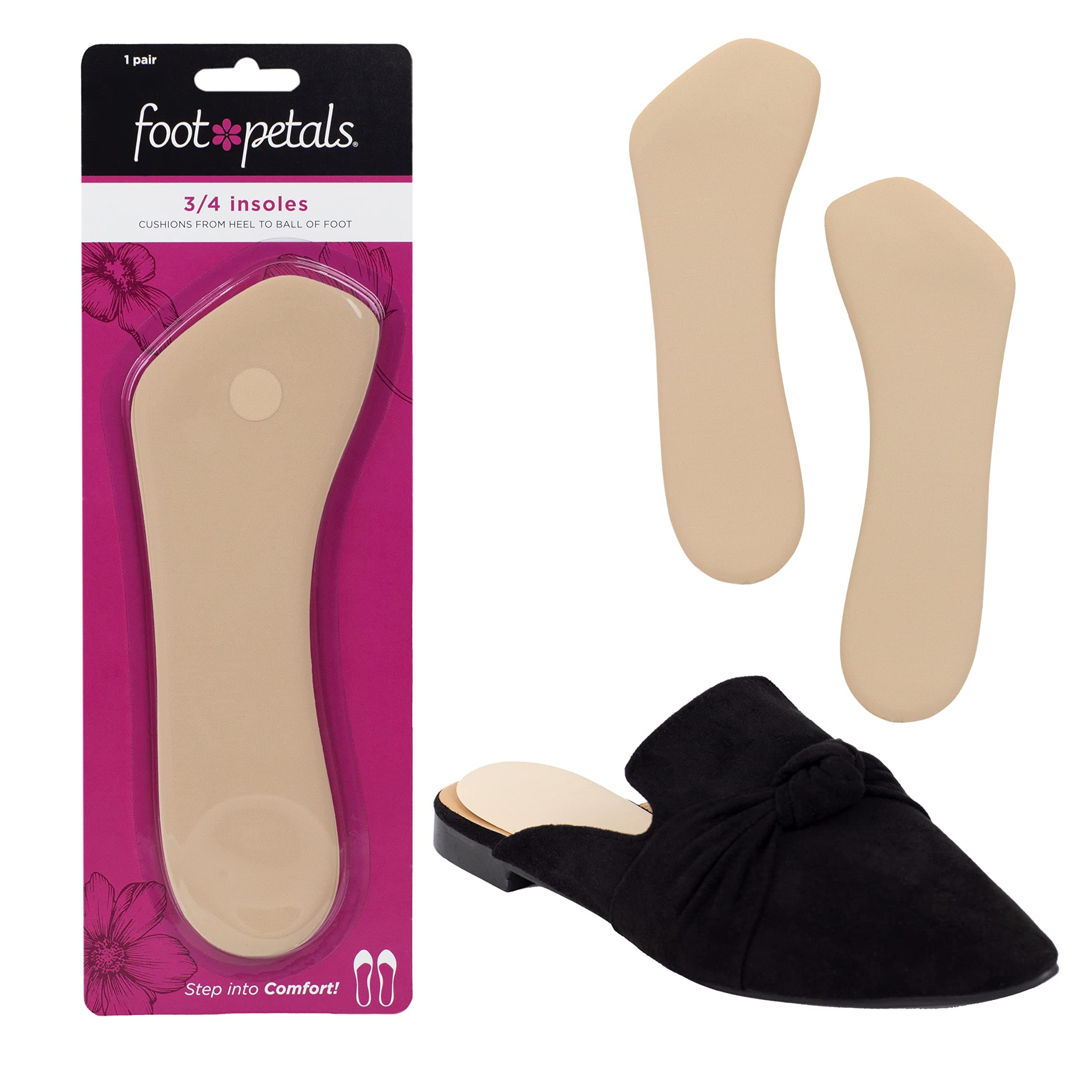 Foot Petals Womens ¾ Insole Comfort Cushion