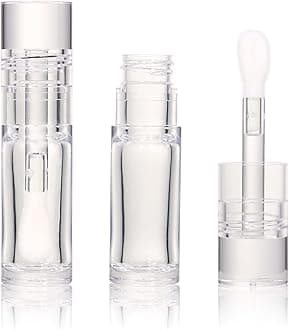 COSIDEA 18pcs Empty 5.5ml Round Clear PETG lip gloss tubes thick wand lipgloss tube container for lip oil