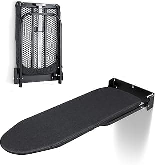 12"×36" Wall Mounted Ironing Board,Folding Ironing Board Cabinet with Heat Resistant Cover,Compact Wall Mount Fold Down Iron Board for Small Spaces