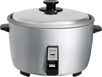 Commercial Electric Rice Cooker, 120V Large Capacity 46-Cup (Cooked), 23-Cup (Uncooked) with One-Touch Operation - SR-GA721L - Silver
