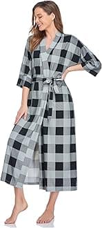 Women's Soft Robes Long Bath Robes Full Length Kimonos Sleepwear Dressing Gown,Solid Color